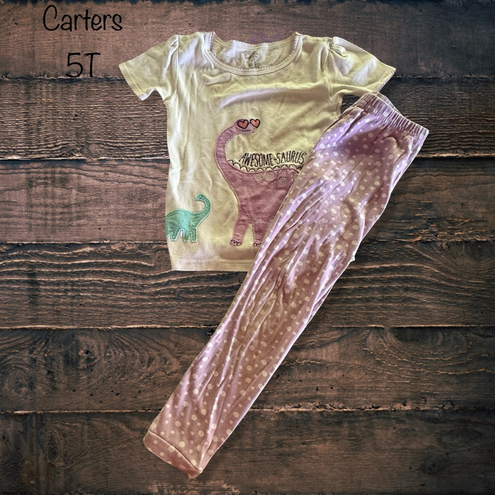 5T Carters Dinosaur Pajama Set